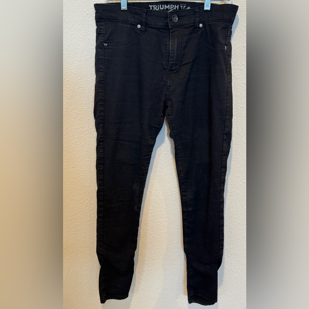 Triumph Black Kevlar Skinny Jeans for Motorcycling
